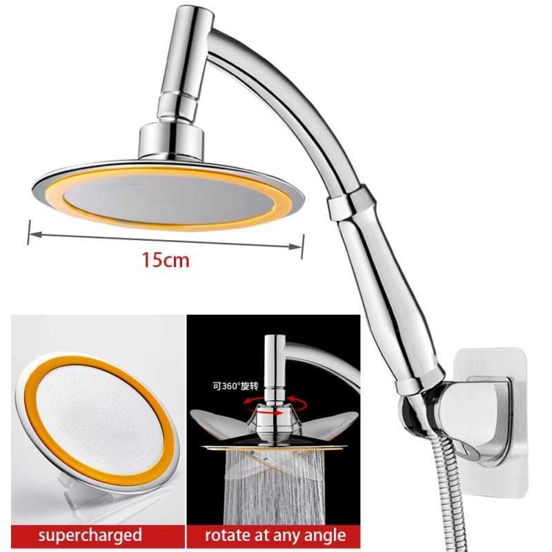 6 Inch High Pressure 360 Degrees Rotation Large Round Big Rainfall Sprayer Bathroom Hand Held Shower Head Accessories Faucet Spa C251220