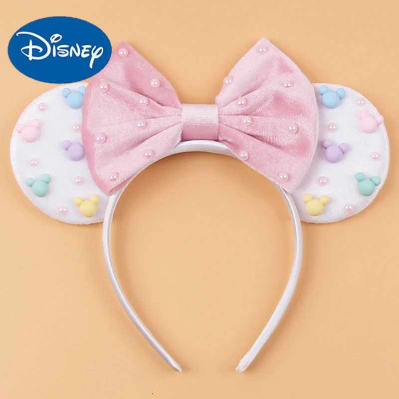 Disney Mickey Girl 33 Velvet Ear Headband For Girls Soft Butterfly Knot Headband Halloween Party Christmas Hair Accessories H251220