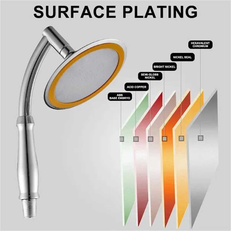 1pc 4/6 Inch High Pressure Shower Head 360 Adjustable Large Round Rainfall Sprayer Hand Held Shower Head Bathroom Accessories C251220