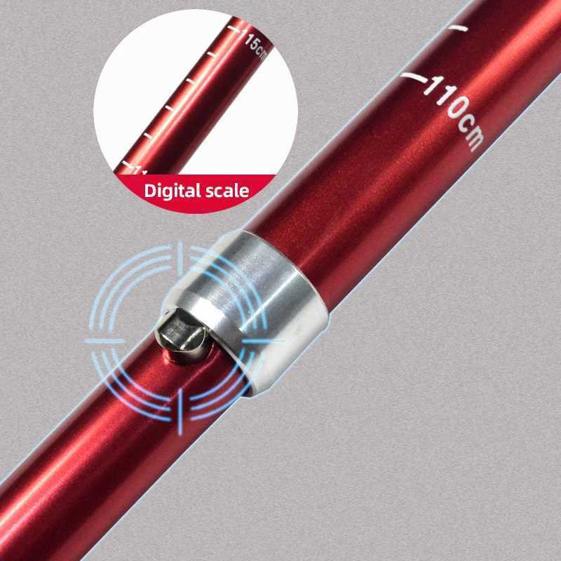 Foldable Trekking Stick for Camping 5 Sections Portable Walking Nordic Walking for Seniors Telescopic Easy to Store in Bag G251220