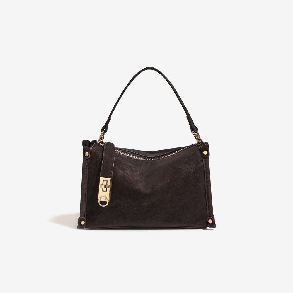 Cross-Border Foreign Trade Genuine Leather Women's 2025 New Handbag Light Luxury Niche High-End Vintage Single Shoulder Crossbody Bag