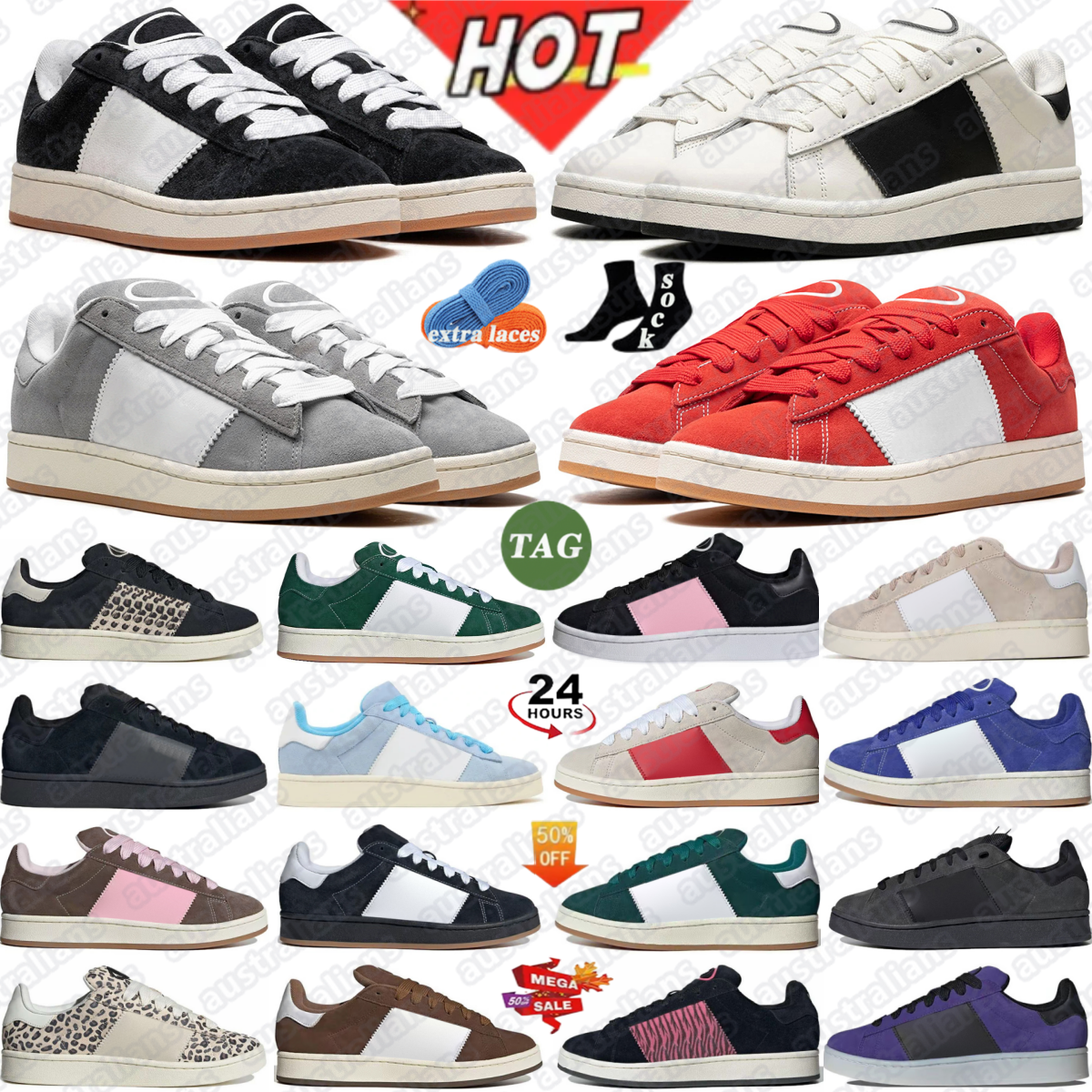 Campuses shoes 00s sneakers trainers 00 women men Crystal White Core Black Grey Gum Dark Green Better Scarlet Wonder Quartz Hazy Leopard Clear Pink #e2O6#