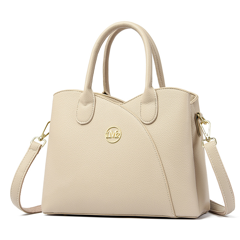 OULAIMEIZI Designer Bag 2025 genuine leather light luxury lady bag mothers cowhide retro fashion tote bag black red khaki blue white