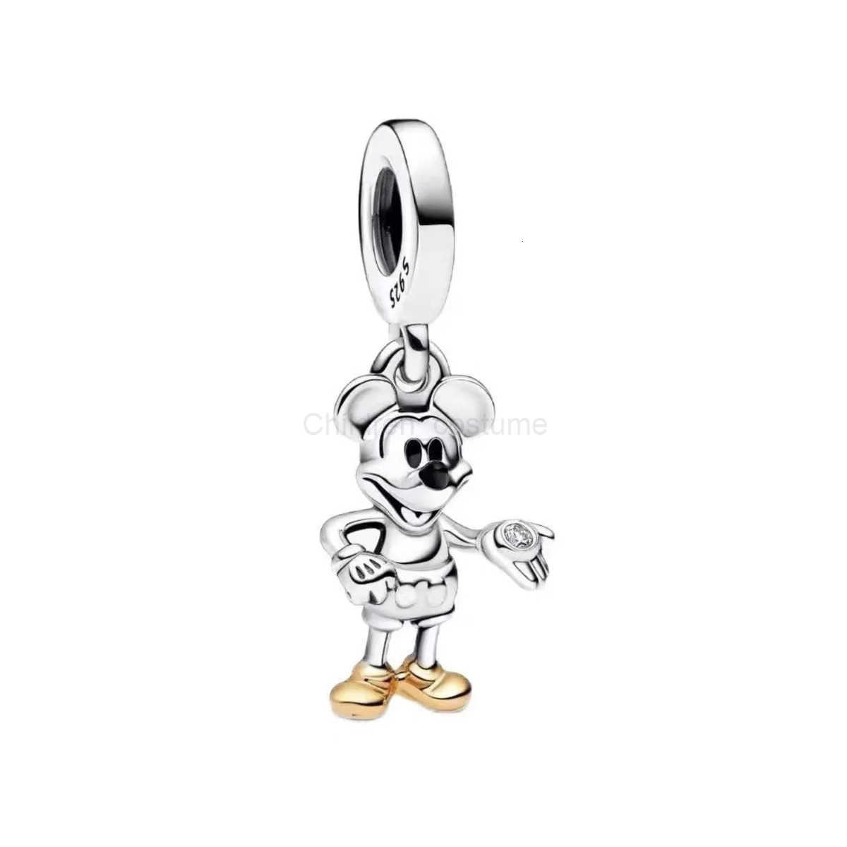 Disney 2026 NEW Fine Making Mickey MouseDonald Duck Dumbo Dangle Charm Bead Fit Original Silver 925 Bracelet DIY Jewelry Gift H251220