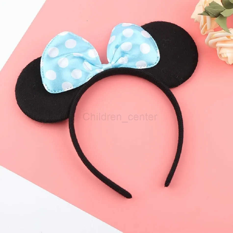 Disney Girl Mouse Ears Headband Children Princess Party Accessories Kids Bowknot Dots Hair Band Halloween Birthday Christmas Hairband H251220