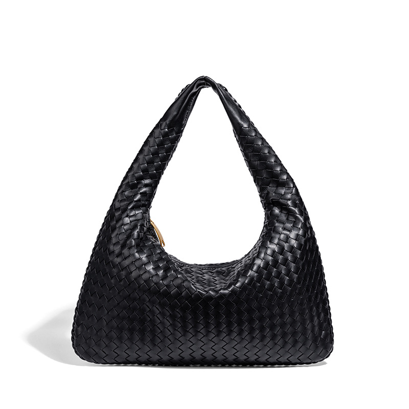 Hot Sale 2026 Handwoven Crescent Moon Bag, Large Capacity Woven Tote for Women Convertible Shoulder Top Handle Underarm Bag