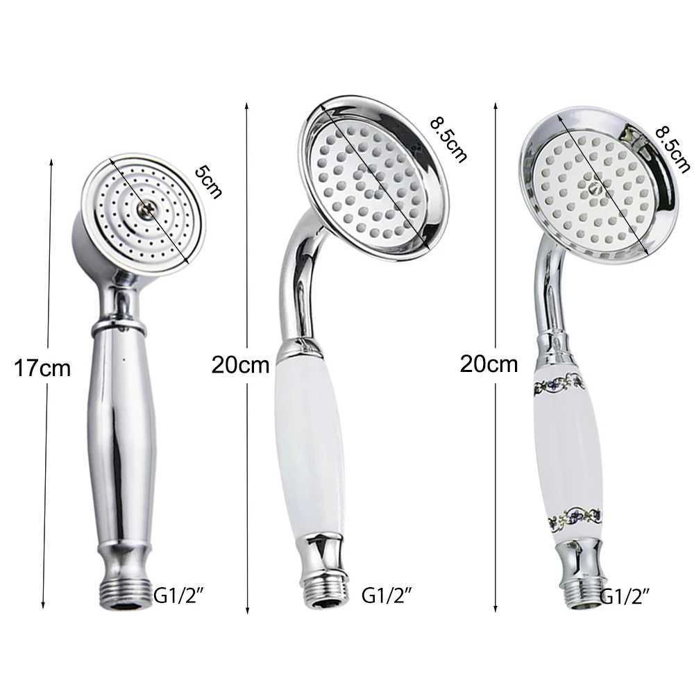 Vintage Bathroom Shower Head Ceramic Brass Wall Mounted Bath Faucet Sprayer Hardware Accessory Hand Showerhead C251220