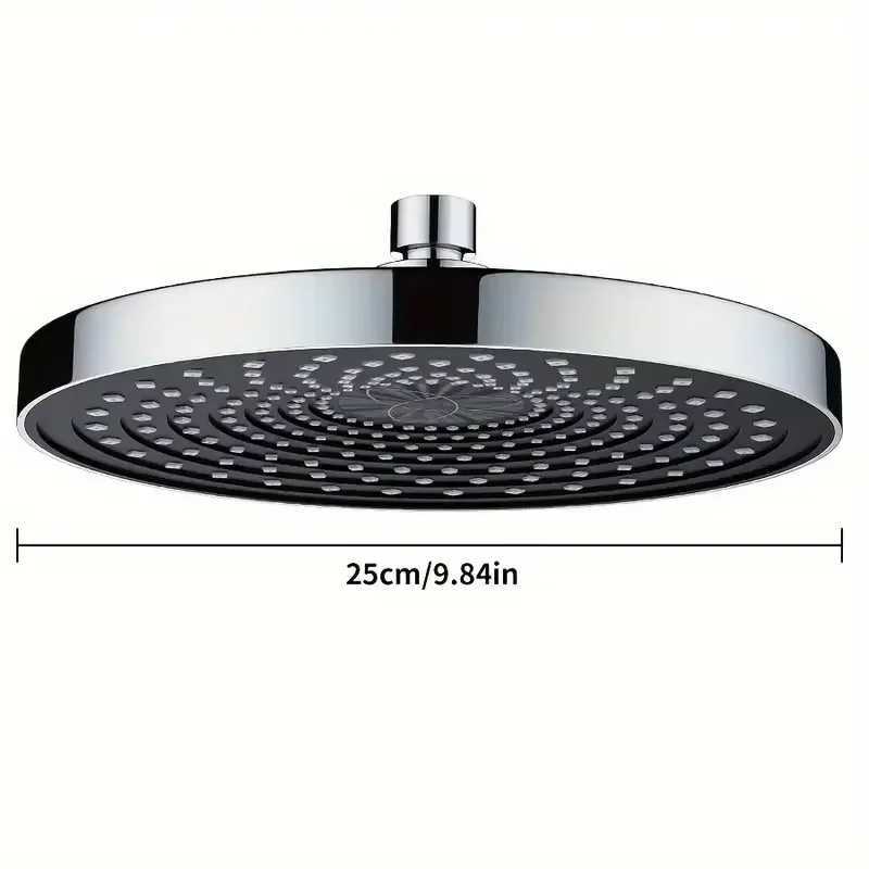 25cm Top Spray Large Water Volume Booster Shower Head Pressurized Single Head Home Bathroom Shower Head C251220