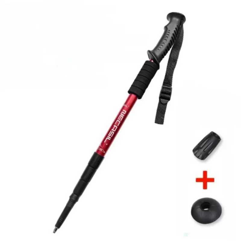 Aluminium Alloy Teleskopic Stick Hiking Poles Basto De Trekking Walking Stick Ultralight Absorber Walking Cane Alpenstock G251220