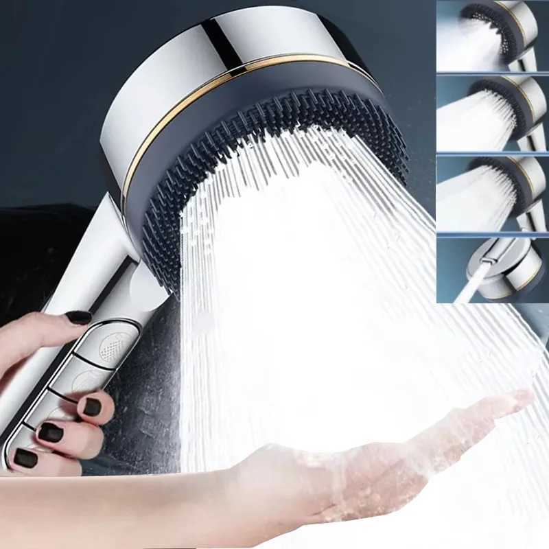 4 Modes High Pressure Water Saving Shower Head One-Key Stop Water Massage Sprayer Set With Filter Element Bathroom Accessories C251220