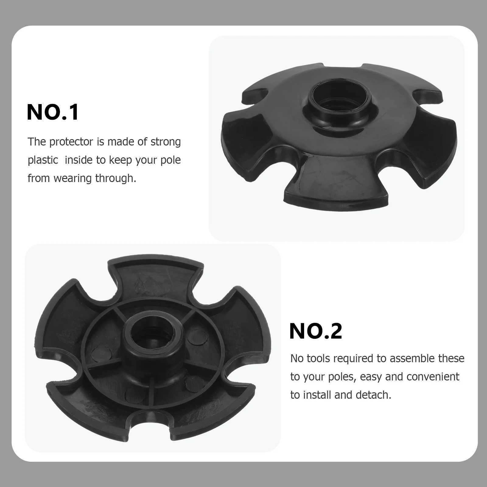 Trekking Pole Mud Blocker Plastic Tip Protector Trekking Pole Pad Outdoor Climbing Mountaineering Walking Stick Replacement Tips G251220