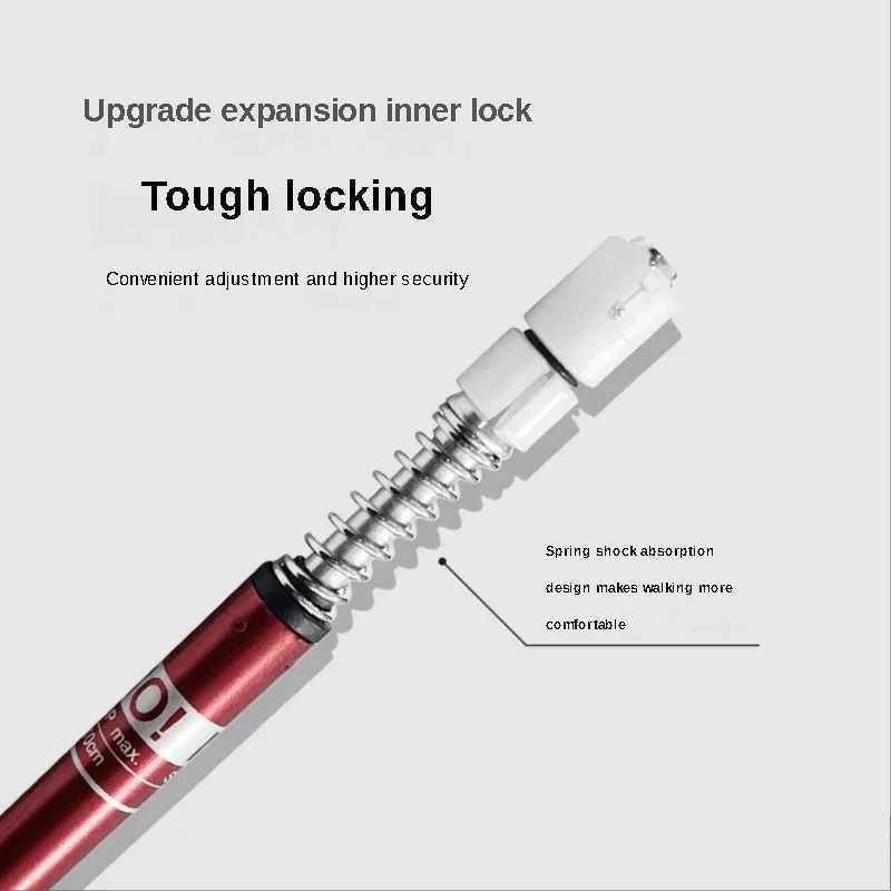 2PCS Adjustable Ultralight Trekking Poles Aluminium Alloy Walking Stick Trail Running Hiking Alpenstock Folding 135cm Tourism G251220