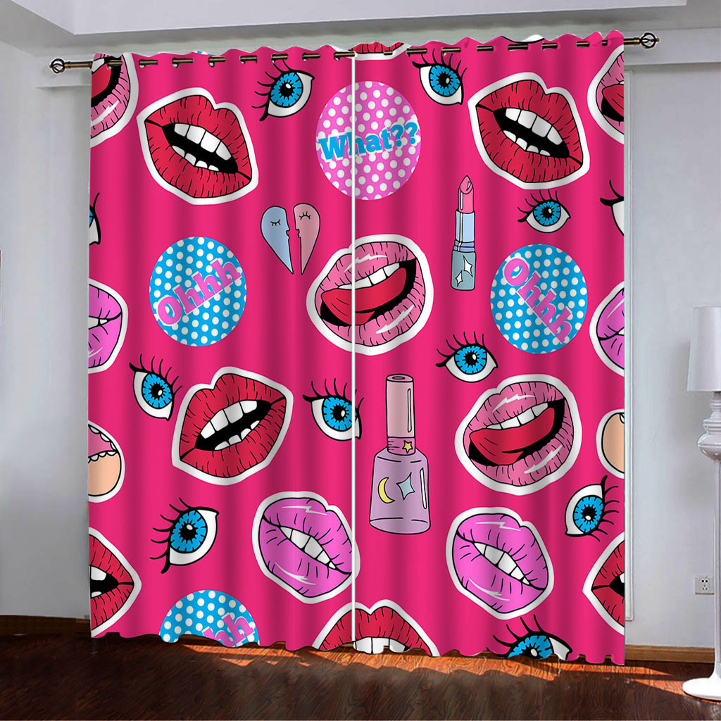 YL-38009 Floral Printed High-Density Blackout Curtain Available for Cross-Border Trade, 3D Digital Printing, Custom Designs Accepted.