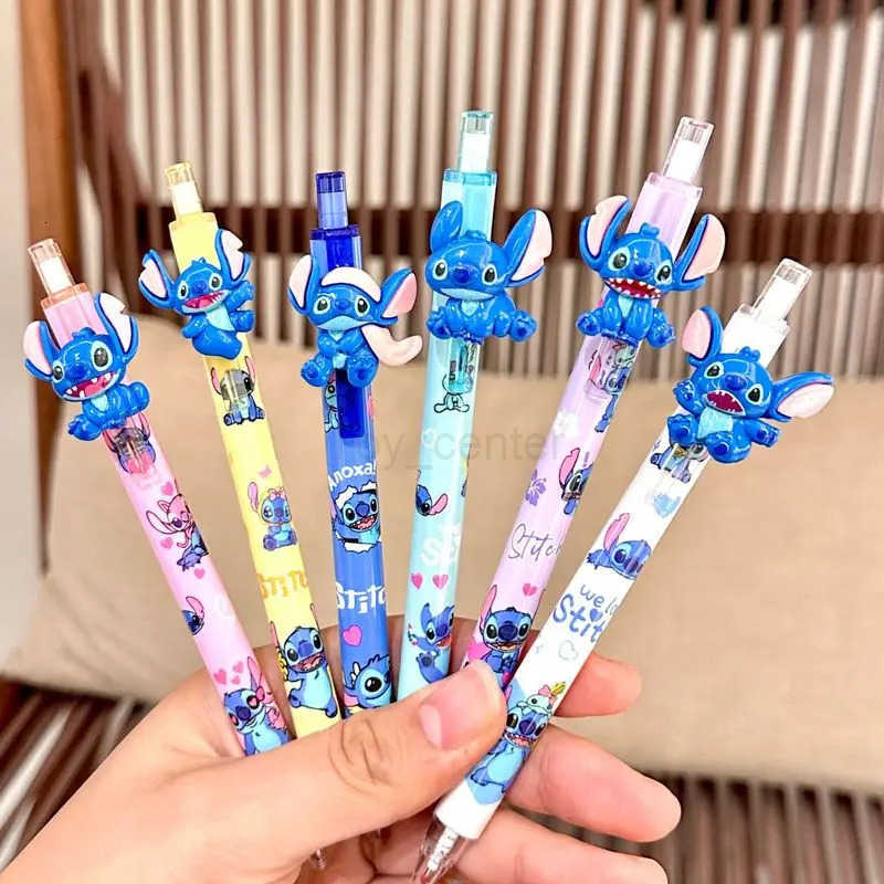 Disney Stitch Gel Pens 36pcs Cartoon 05mm Black Stationery Cute Student New Signature Pen Writing Tool Student Office Gifts H251220