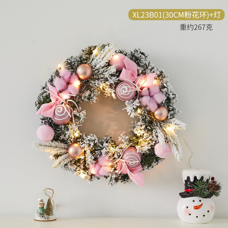 Christmas wreath decorations, Christmas decorations for household use, creating an atmosphere, Christmas tree display window ornaments, Christmas wrea