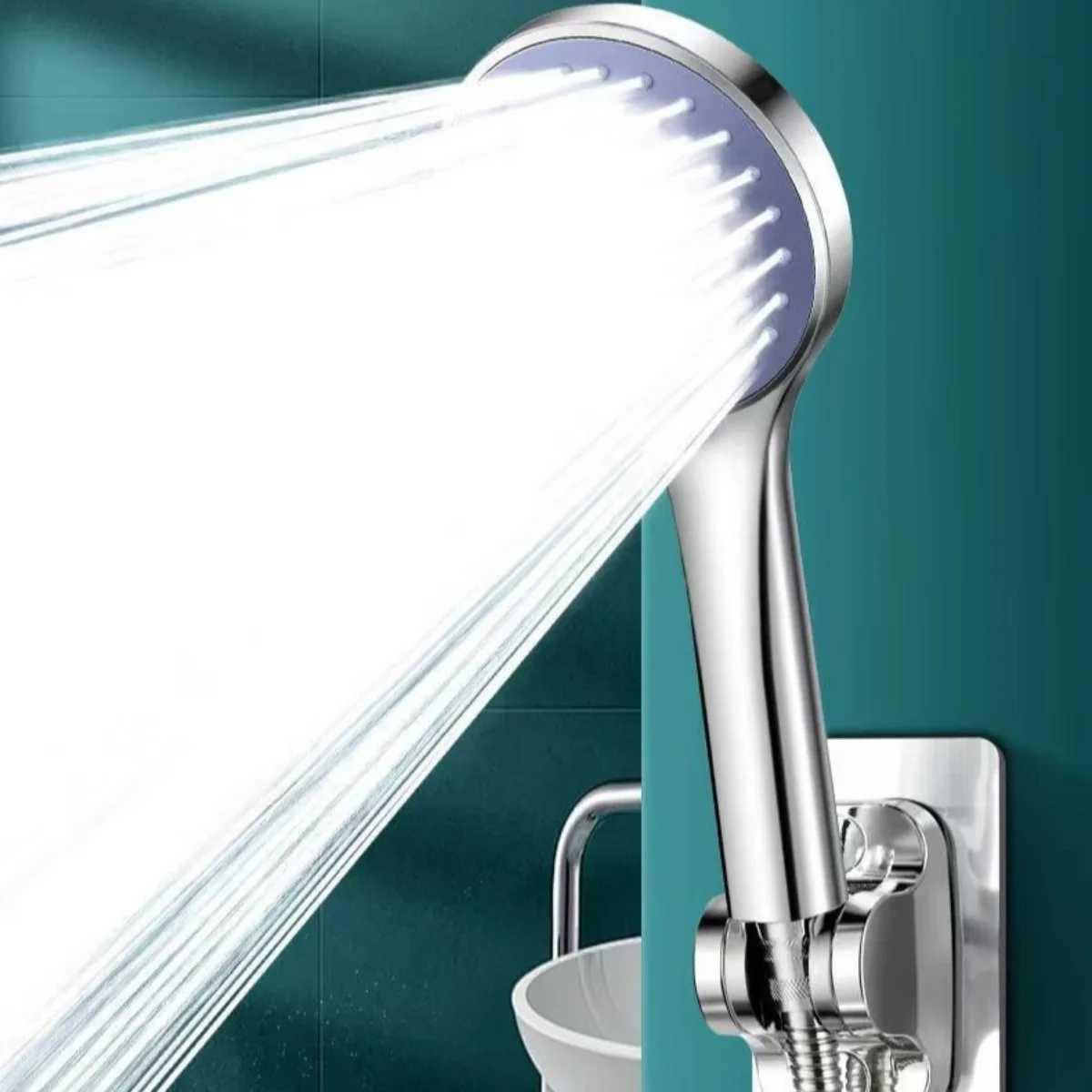 5 Modes Rain Shower Head High Pressure Hand Held Universal Shower Head Save Water Bathroom Shower Set Bathroom Accessories C251220