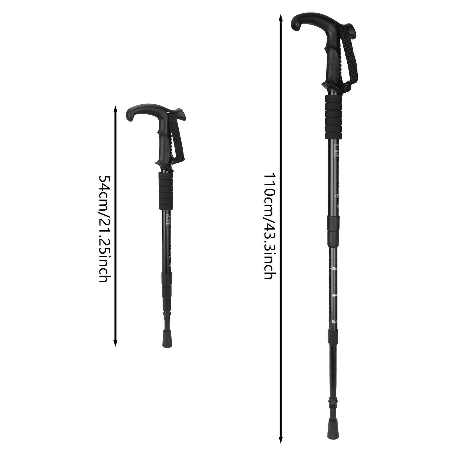 54-110cm Hiking Sticks Walking Stick Trekking Poles Mountaineering Telescopic Walking Stick for Particularly Steep Climb G251220