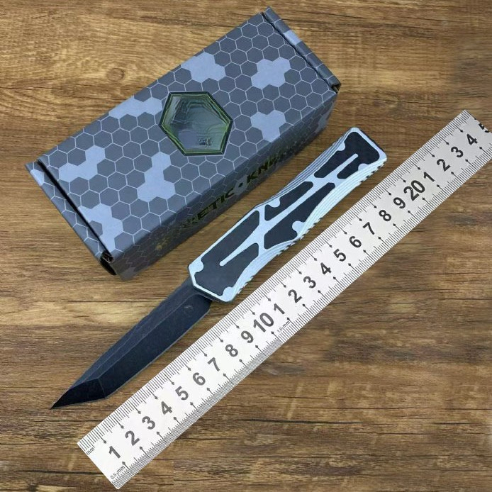 Heretic Giant OTF D2 Black Blade Aviation Aluminum Carbon Fiber Handle Outdoor Camping Tool