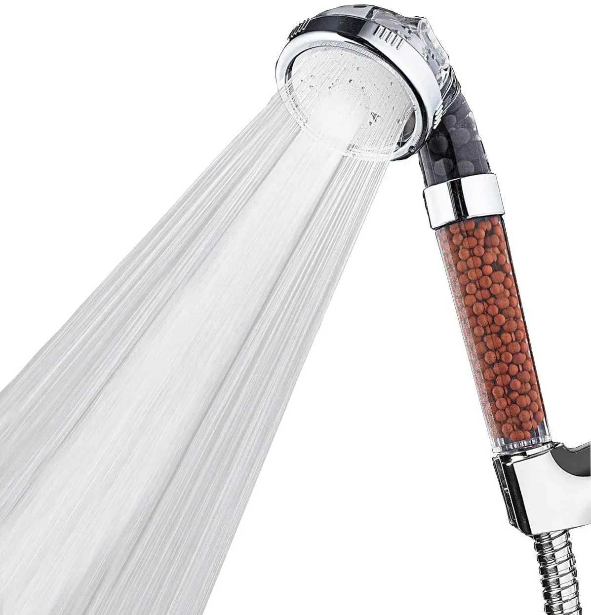 Bathroom Mineral Anion Stones Filter Shower Head 3 Modes Handheld High Pressure Water Saving Showerhead Bathroom Accessories C251220