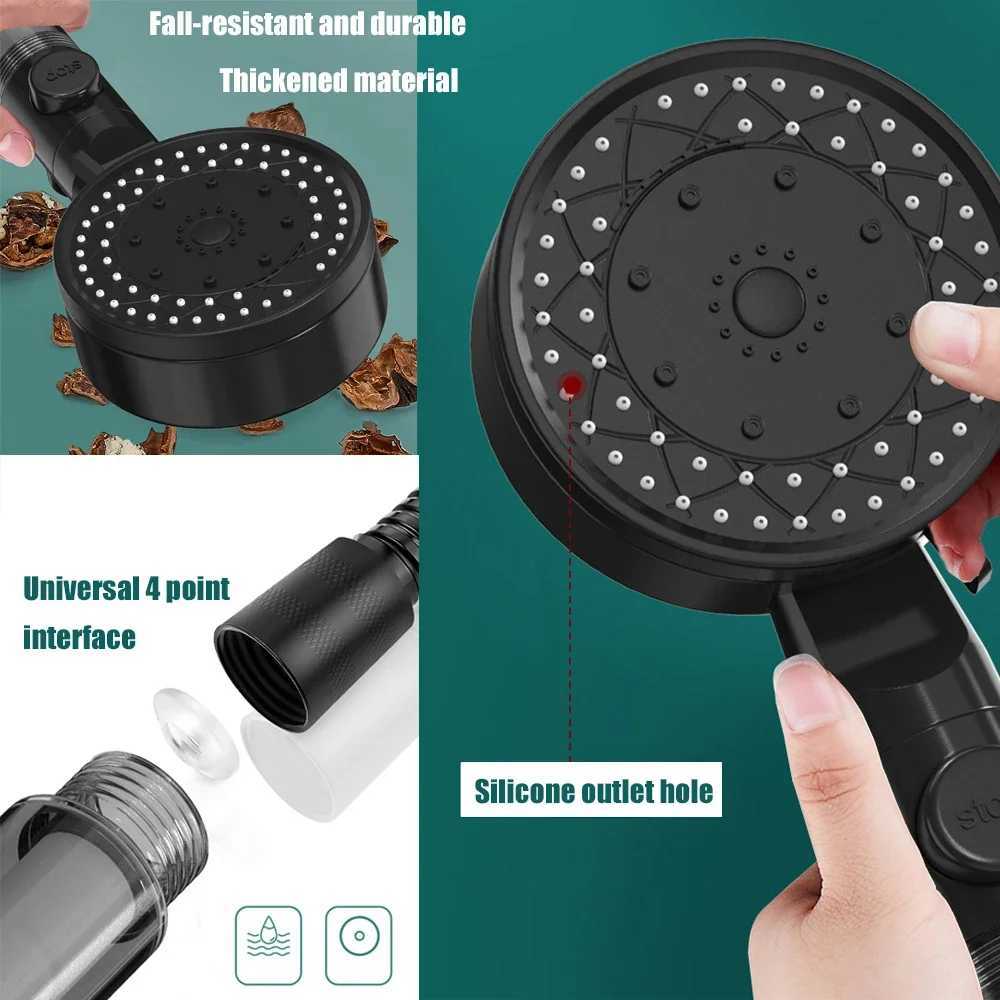 10 Spray Filtered Shower Head High-Pressure Handheld Water Saving Showerhead Fall Resistance One Touch Stop Bath Shower Nozzle C251220