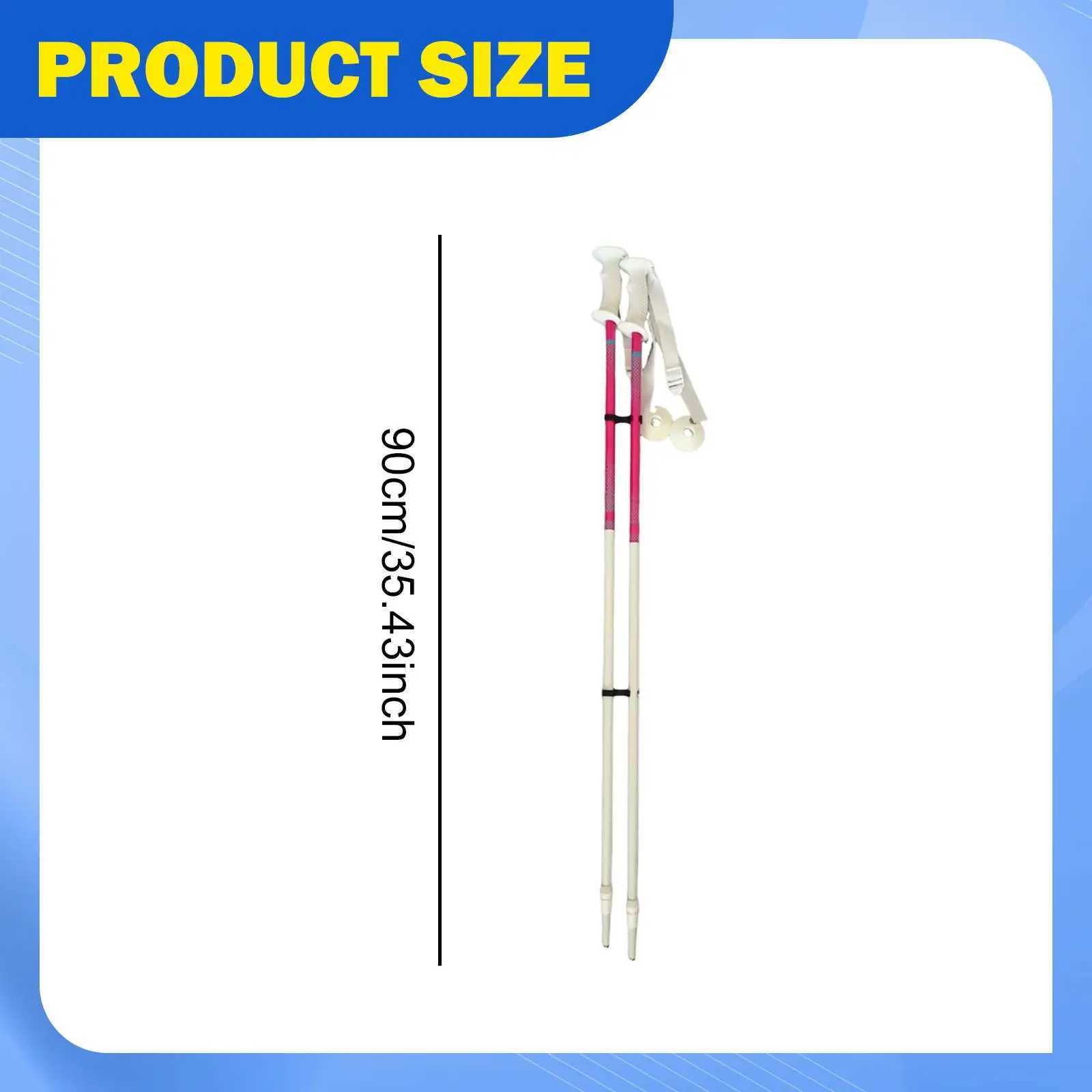2 Pieces Ski Poles Hiking Poles Lightweight Anti Slip Handle Walking Sticks for Snowboarding Trekking Outdoor Adventures G251220