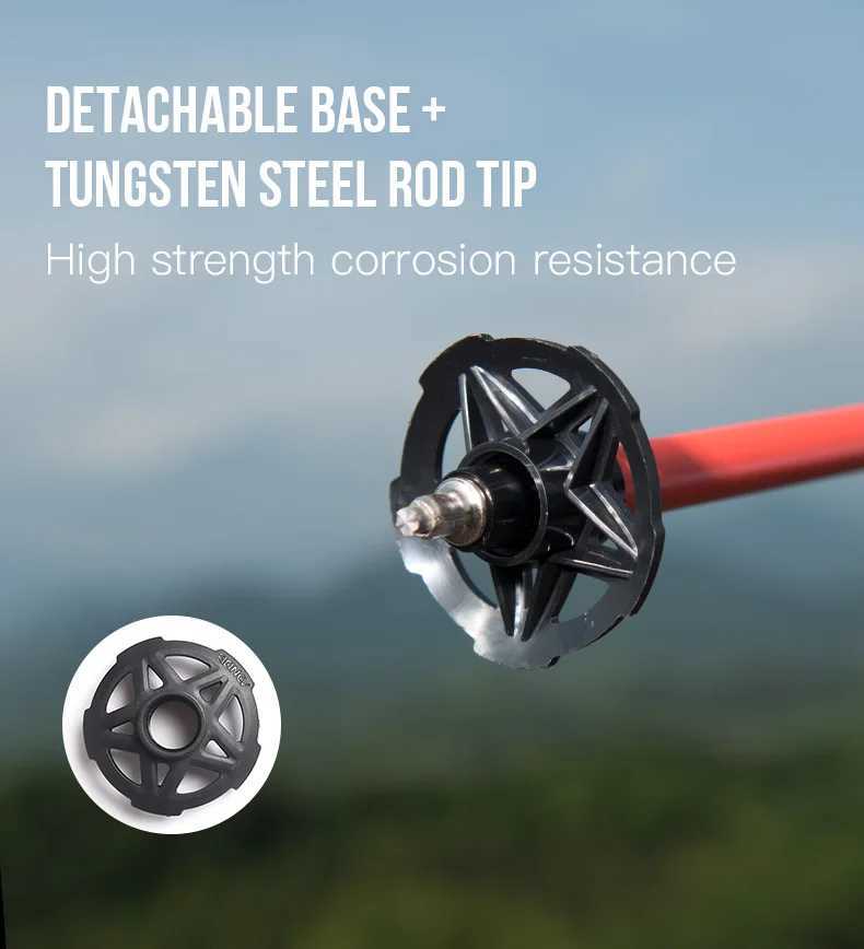 2pcs AONIJIE E4207 New Unisex Outdoor 7075 Aluminum Alloy Hiking Pole 4-section Cross-country Pole Walking Stick 110cm 120cm G251220