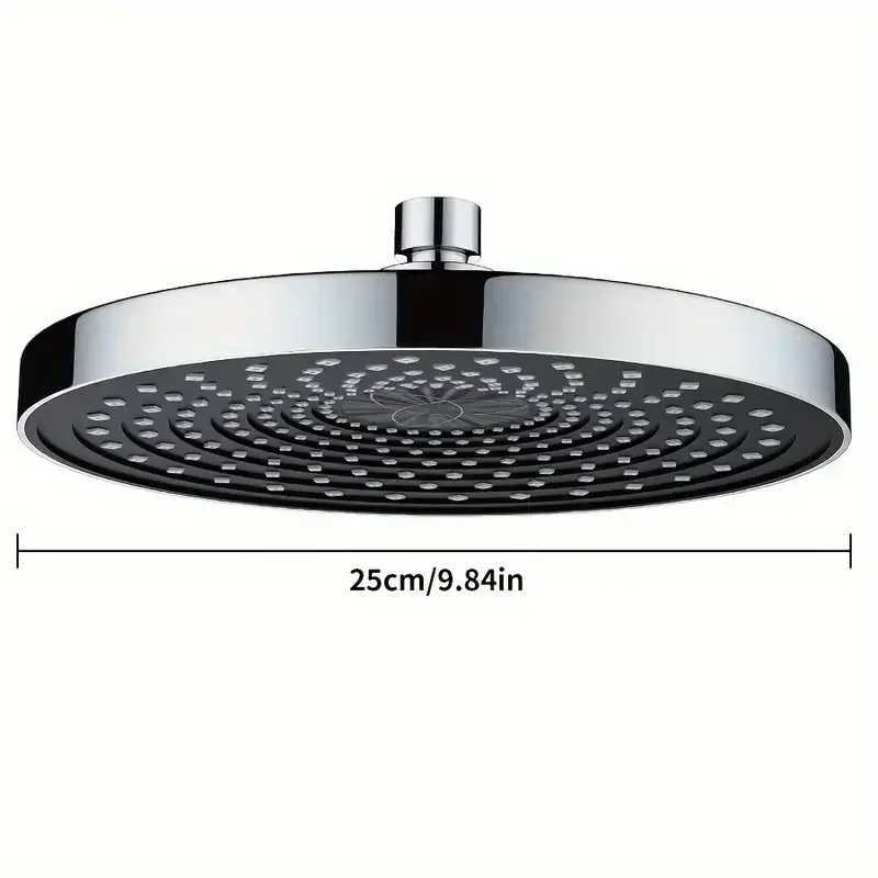 25cm Top Spray Large Water Volume Booster Shower Head Pressurized Single Head Bathroom Shower Head Set Home C251220