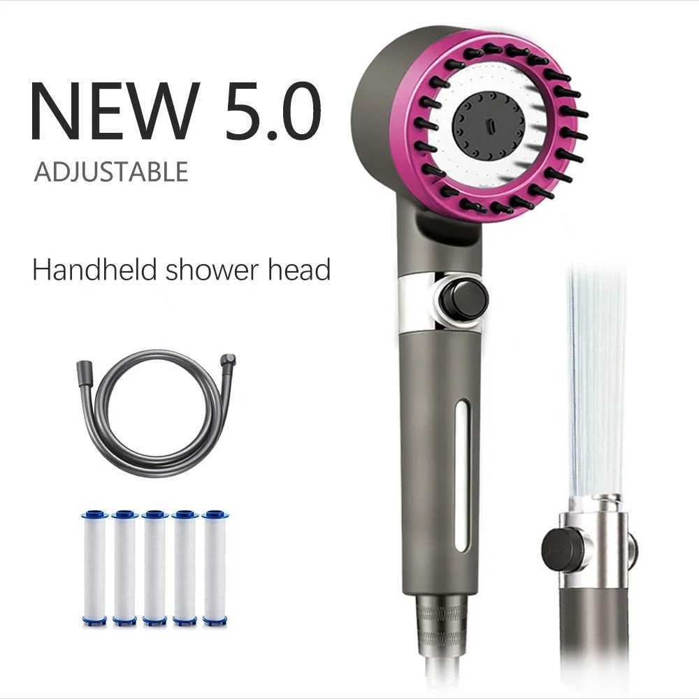 Filtered handheld View window for Shower Head bathroom shower faucet with new ion dropturbocharger and multiple spray modes C251220