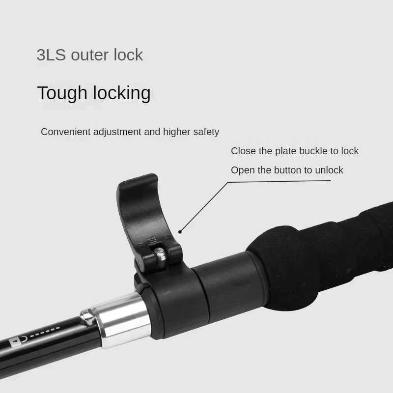 Collapsible Hiking Stick-LightweightFoldable Retractable Trekking Poles with Adjustable Heights-Walking BackpackingCamping G251220