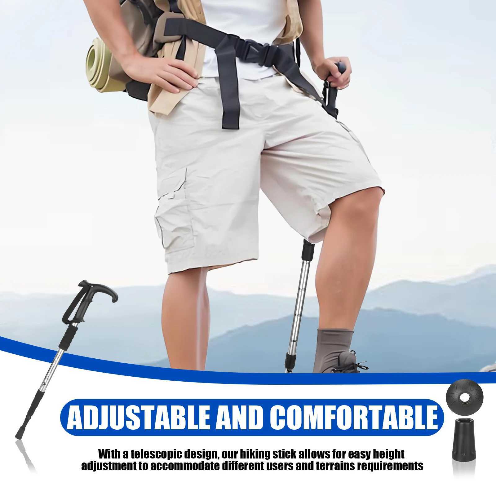 54-110cm Hiking Sticks Walking Stick Trekking Poles Mountaineering Telescopic Walking Stick for Particularly Steep Climb G251220