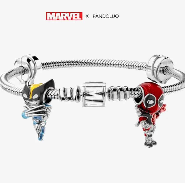 Disney NEW Marvel Series Iron Man Spiderman Charm Beads Fits Demogorgon Charm Original Bracelet Women 925 Silver Pendant Jewelry Gift H251220