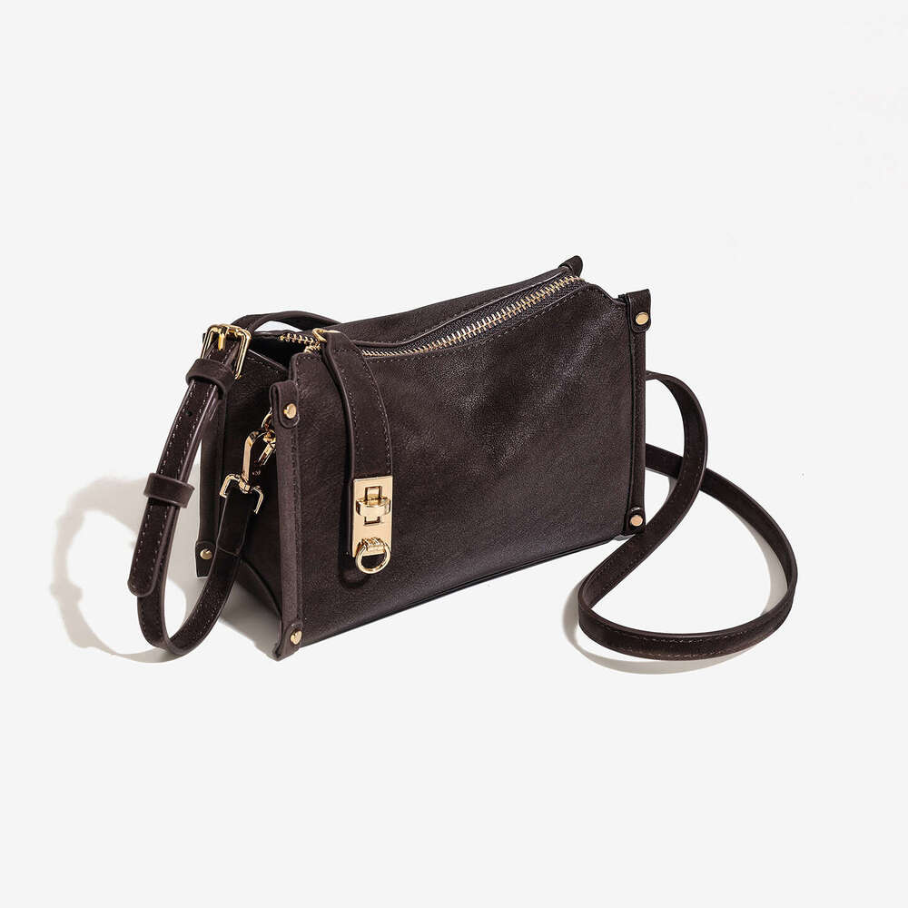 Cross-Border Foreign Trade Genuine Leather Women's 2025 New Handbag Light Luxury Niche High-End Vintage Single Shoulder Crossbody Bag