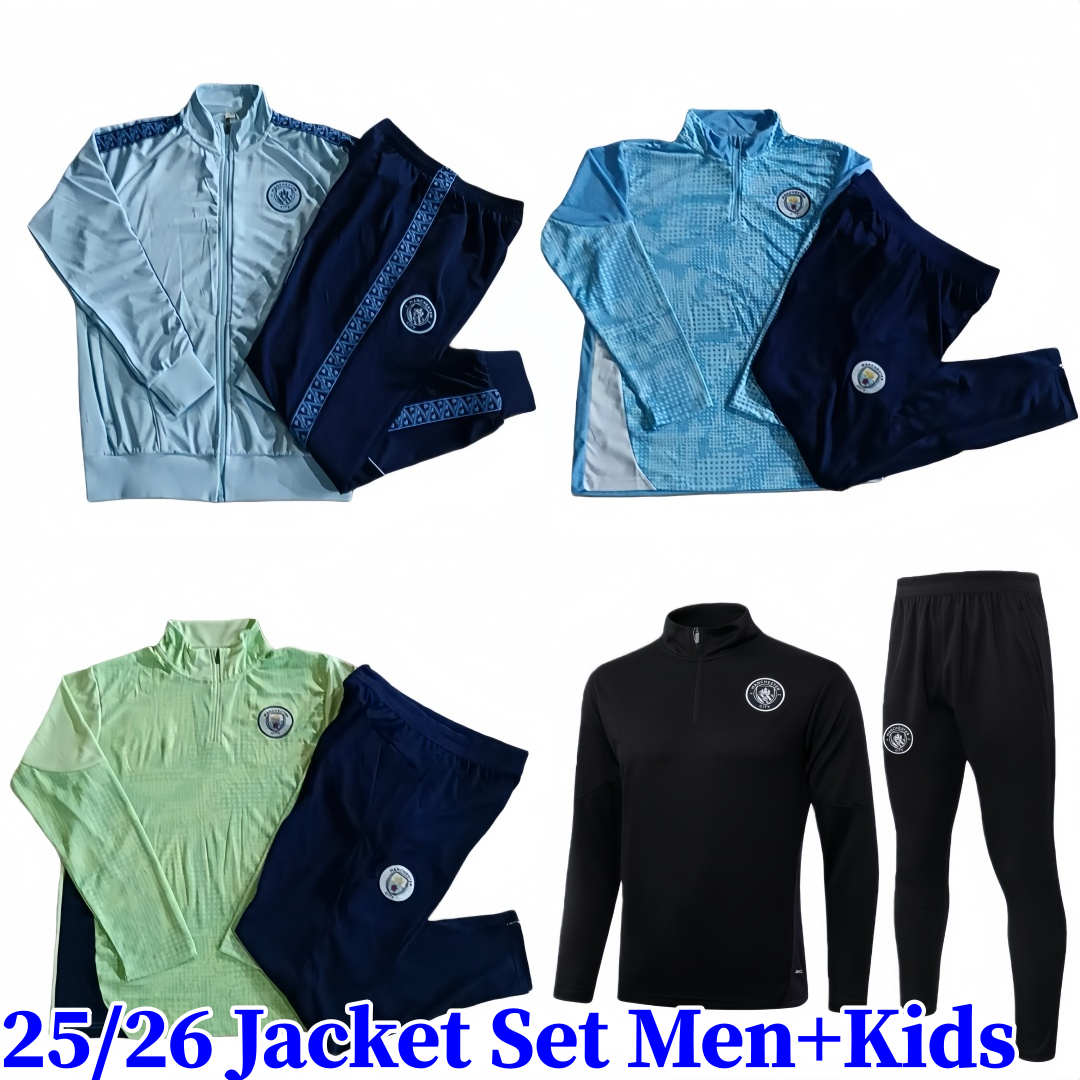 25 26 Man City HAALAND Jacket suit training kit soccer Jerseys windbreaker men 2025 2026 football tracksuit
