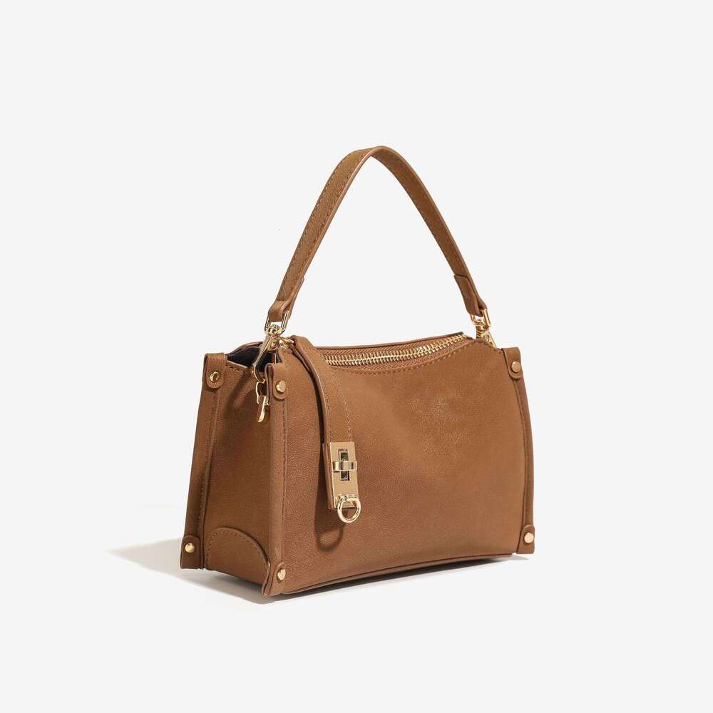 Cross-Border Foreign Trade Genuine Leather Women's 2025 New Handbag Light Luxury Niche High-End Vintage Single Shoulder Crossbody Bag