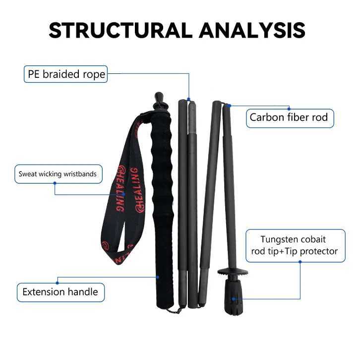 Trekking Poles City Walking Sticks-Carbon Fiber Lightweight 5 sections Folding poles Hiking Poles Running Climbing Stick G251220