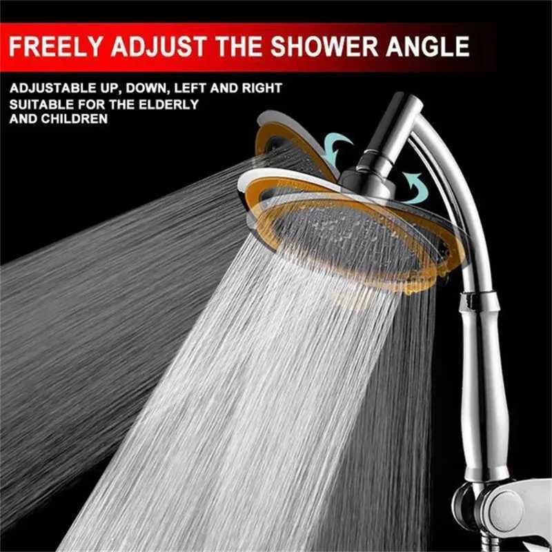 1pc 4/6 Inch High Pressure Shower Head 360 Adjustable Large Round Rainfall Sprayer Hand Held Shower Head Bathroom Accessories C251220