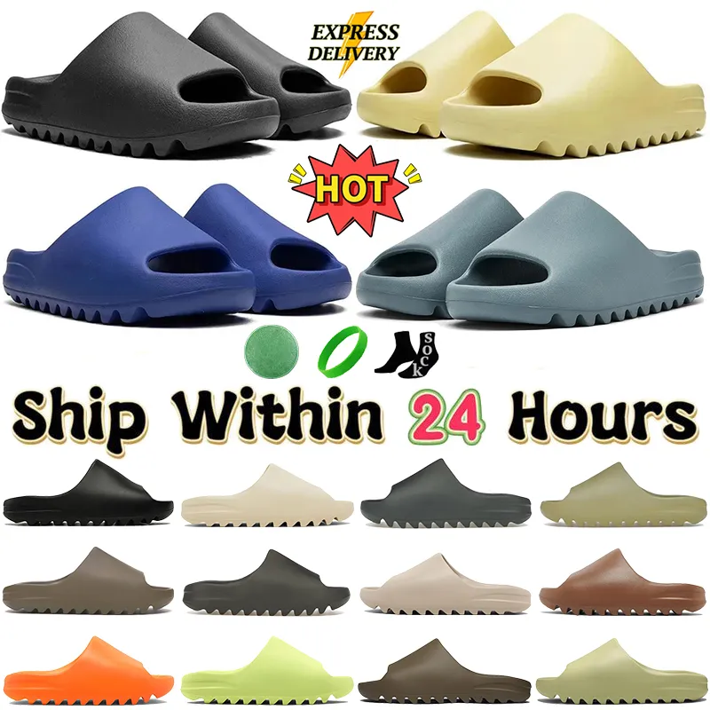 Designer slippers slides sandals onyx slate marine men women slipper bone desert sand core resin flat slide slippers azure mens womens dhgate classic slider sandals