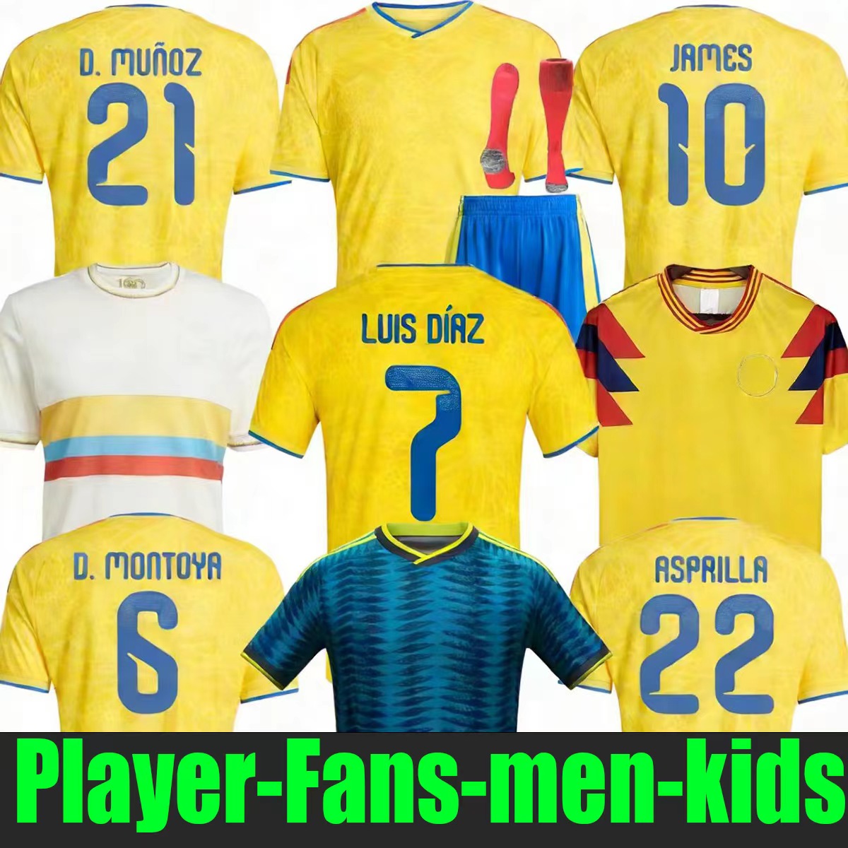Colombia 2026 World Cup Home Centenary soccer jersey 100-years anniversary 25 26 27 james LUIS DIAZ L.DIAZ J.LERMA Copa America Home away kids