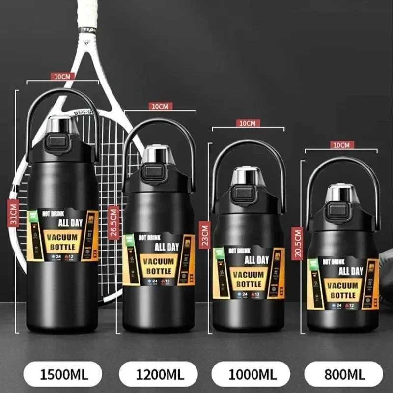 Portable Thermos with Straw 304 Stainless Steel Thermal Mug Tumbler Coffee Cup Sports Vacuum Flasks Cold and Hot Water Bottle H251219 W260226