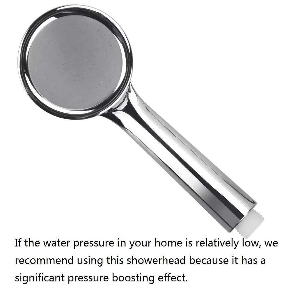 Water Saving Spray Nozzle High Pressure Pressurized Nozzle Shower Head Rainfall Chrome Bath Shower Head 1pc High Quality C251220