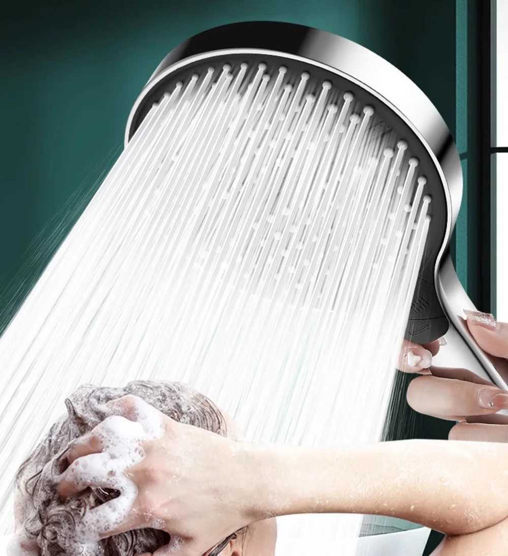 High Pressure 15cm Big Panel Shower Head 3 Modes Adjustable Showerheads with Hose Water Saving Spray Nozzle Bathroom Accessories C251220