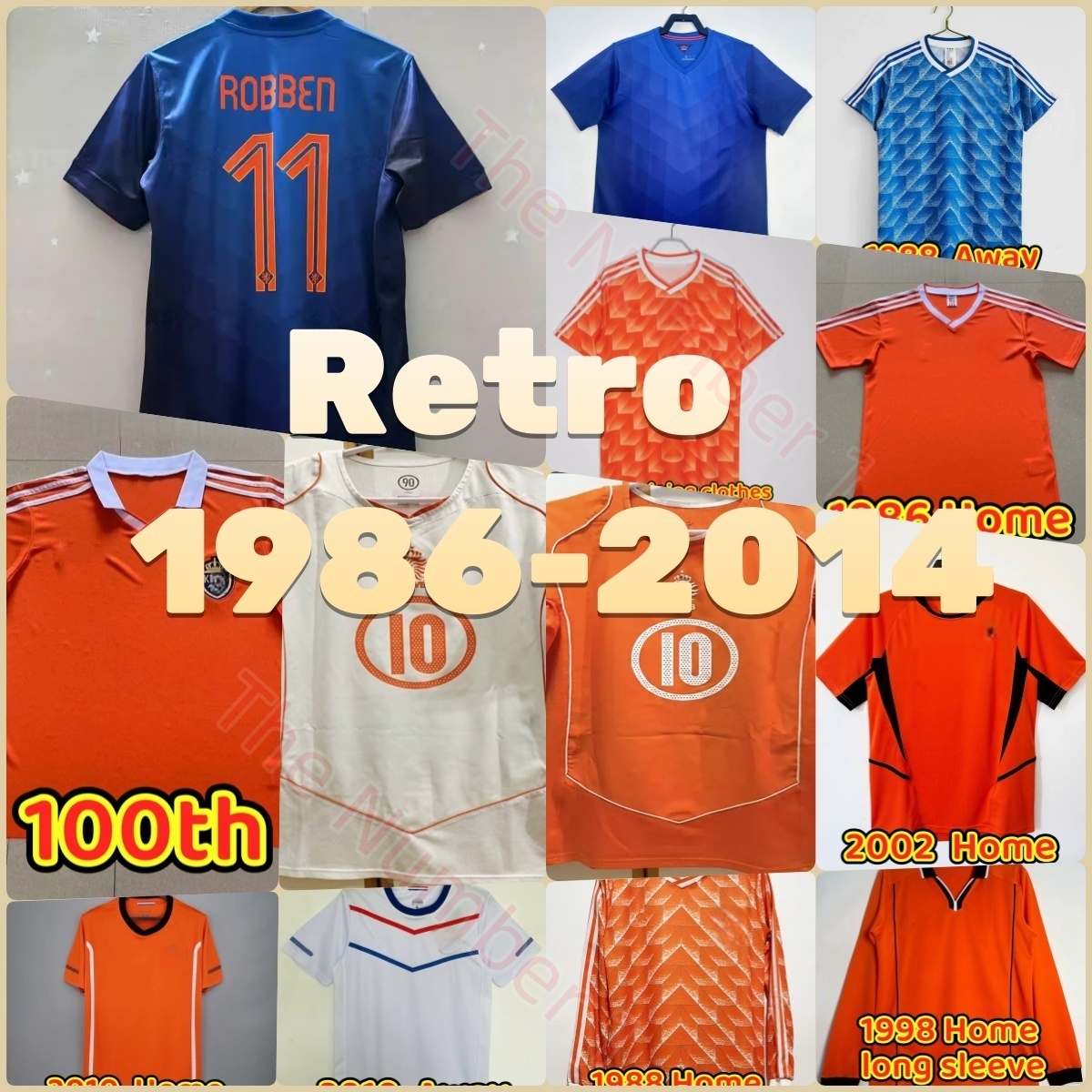 1988 Netherlands Retro Soccer Jerseys Van Basten SNEIJDER 1998 95 2002 2004 2008 2010 2014 BERGKAMP 96 97 98 Gullit Rijkaard DAVIDS Football vintage men kit Classic