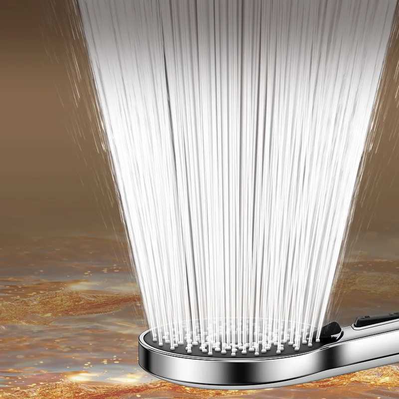 5-Mode High Pressure Filtered Shower Head - Gunmetal Gray Multi-Effect Skin Care Stones Adjustable Water Flow for Bathroom C251220