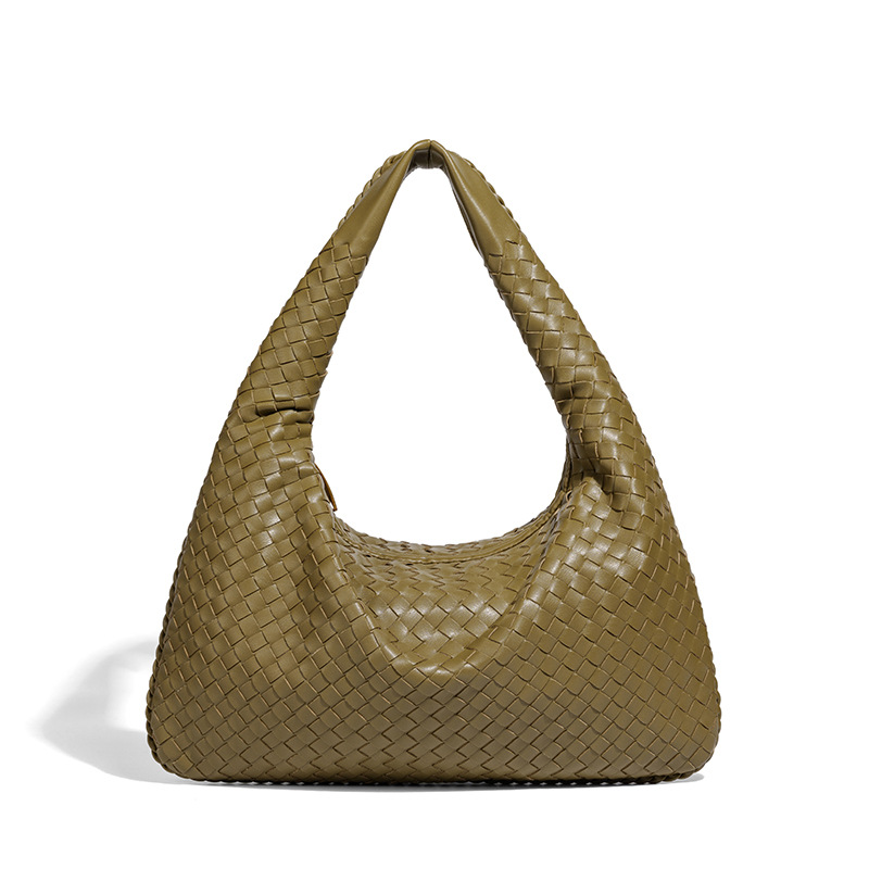 Hot Sale 2026 Handwoven Crescent Moon Bag, Large Capacity Woven Tote for Women Convertible Shoulder Top Handle Underarm Bag
