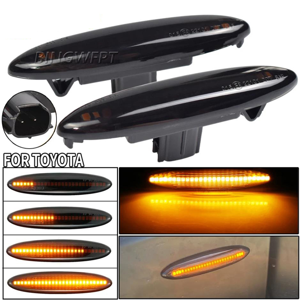 For Toyota Highlander XU40 2008-2013 LED Side Fender Marker Turn Signal Indicator Light 2PC