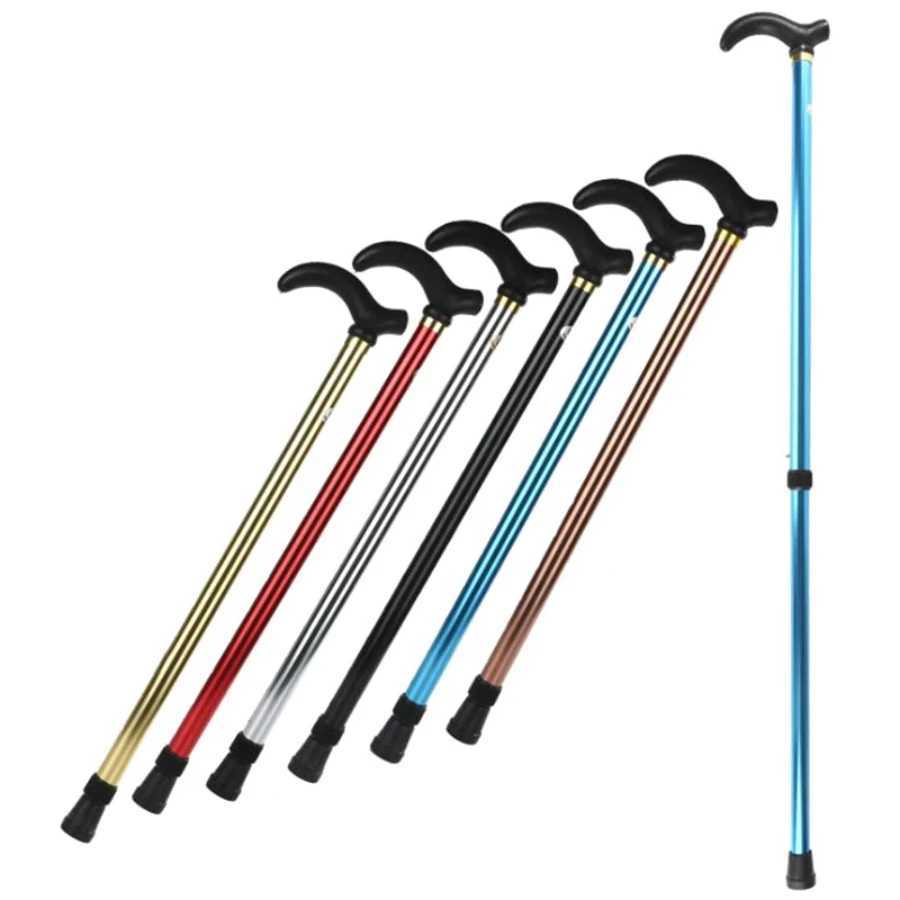 Adjustable Walking Stick 2 Section Stable Anti-Skid Crutch Old Man Hiking Cane G251220