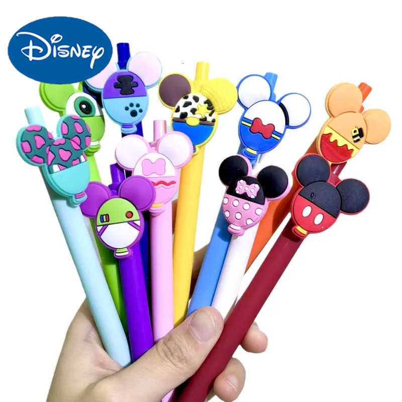 Disney Mickey Neutral Pen Cartoon Head Shape Ballpoint Pen 05mm Student Creative Stationery Office Signature Pen Gift Pen H251220