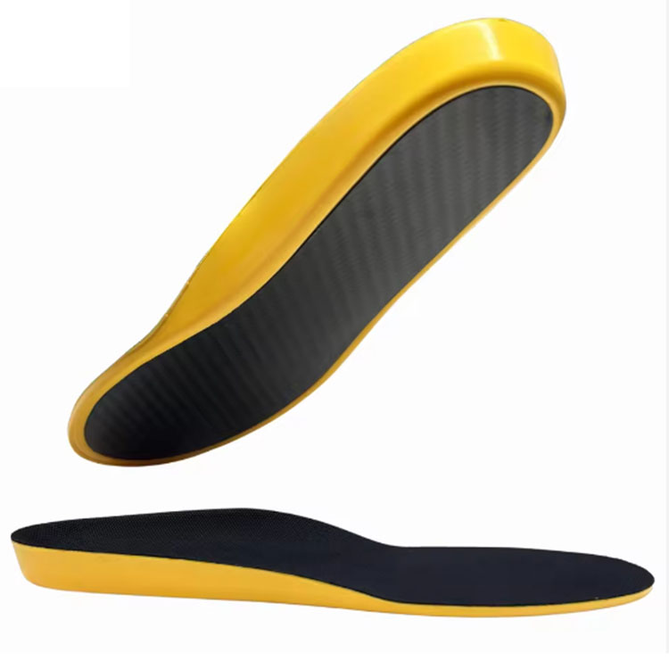 fashion Carbon Fiber Shock Absorption Insoles Stable High Elastic Basketball Carbon Insoles for Jumping Running