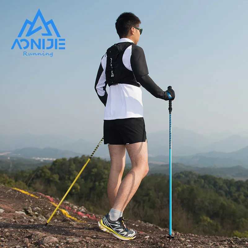 AONIJIE-Lightweight Folding Collapsible Quick Lock Cross-country Trekking Pole Aluminum Alloy Walking Stick Hiking Trail E4202 G251220