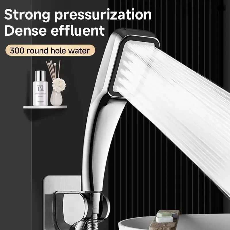 New 300 Hole Pressurized Shower Head Handheld Square Shower Head Water Saving Rainfall Spray Nozzle Bathroom Accessories 2025 C251220